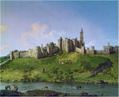 Painting of Alnwick Castle by Canaletto