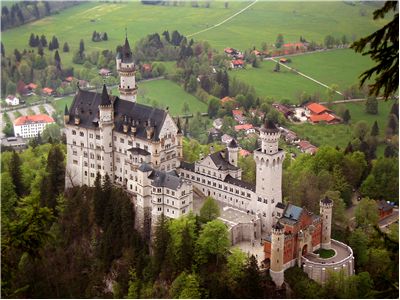 Castle Neuschwanstein - View from south-east