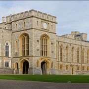 Panoramic view of Windsor Castle Upper Ward Quadrangle